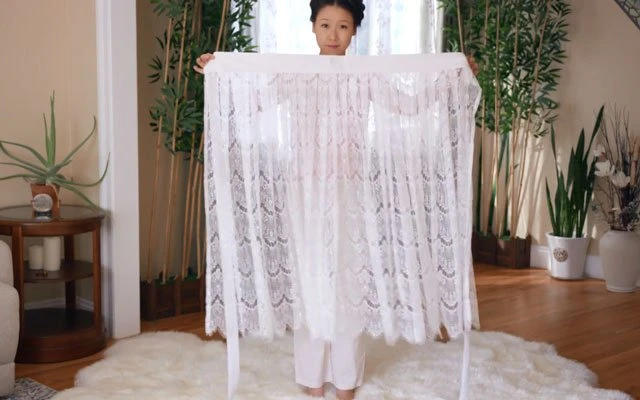 How to Wear Hanfu (8) – Ming Dynasty Sheer Fabric Shirt-9