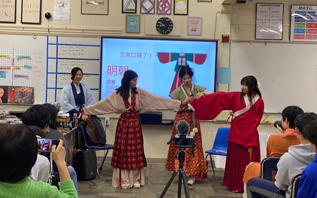 Hanfu Culture Class in California Local Chinese School, March 17-8