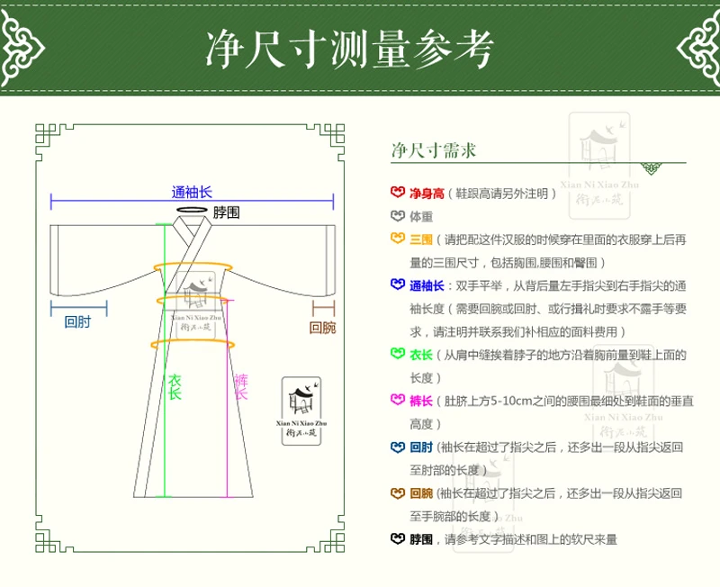 Common Measurements of Hanfu - Wear Guide-2