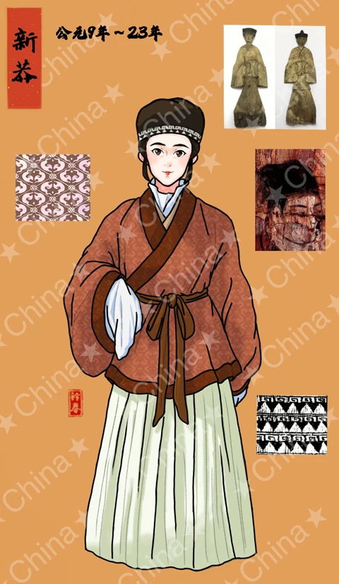 Ancient Chinese Women's Hanfu Attire Illustrations-6