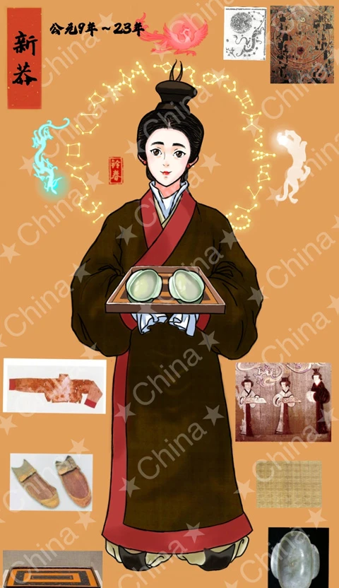 Ancient Chinese Women's Hanfu Attire Illustrations-4