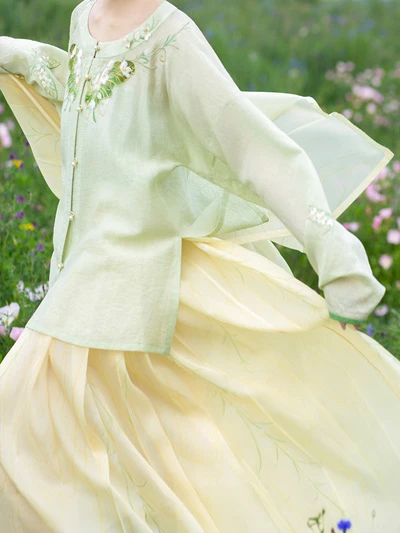 10 Gorgeous Green Hanfu Set for Summer-21