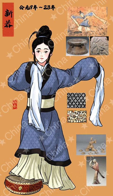 Ancient Chinese Women's Hanfu Attire Illustrations-5