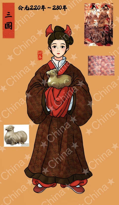 Ancient Chinese Women's Hanfu Attire Illustrations-11