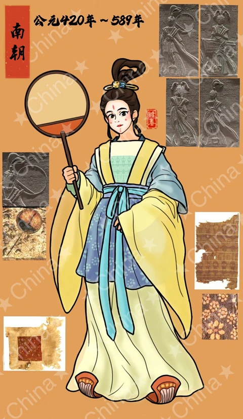 Ancient Chinese Women's Hanfu Attire Illustrations-32