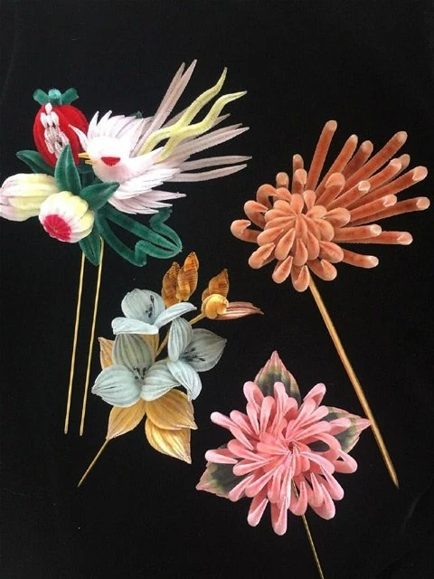 4 Beautiful Artificial Flowers in Han Fu Hair Accessories-6