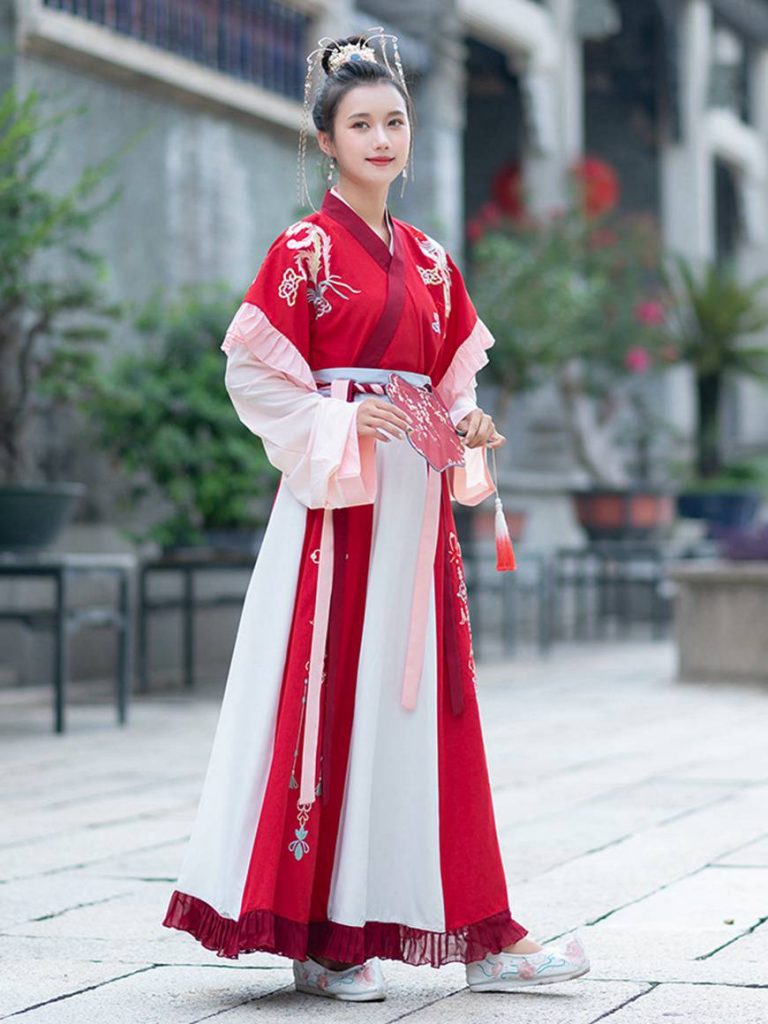 Dressing Course – How To Wear A Cross Collar Hanfu Dress Quickly-27