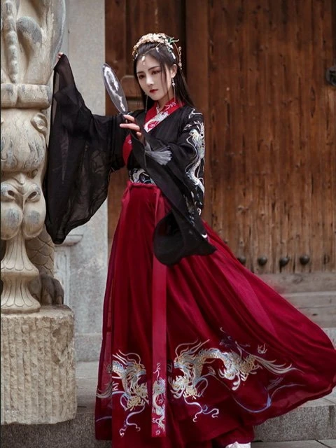 The Classic Color Scheme in Chinese Costume - Red & Black-13