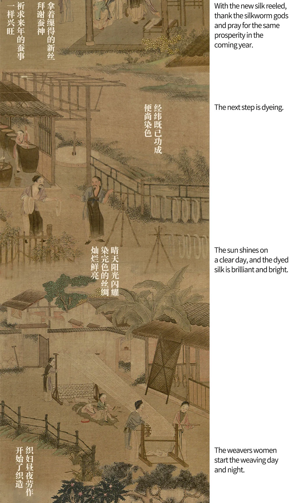 A Long Painting about Chinese Silk Production-9