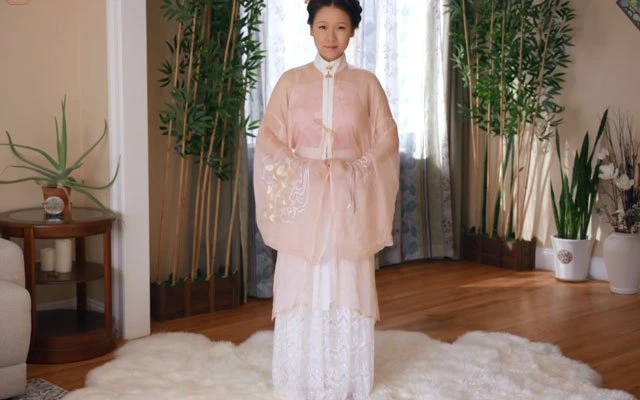 How to Wear Hanfu (8) – Ming Dynasty Sheer Fabric Shirt-15