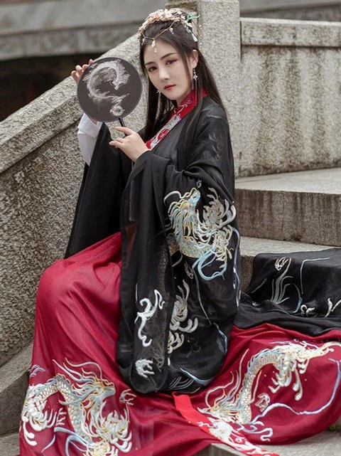 The Classic Color Scheme in Chinese Costume - Red & Black-12