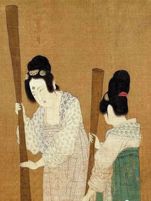 Painting Appreciation: Court Ladies Preparing Newly Woven Silk-6