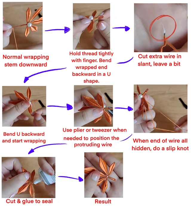 Hanfu Accessory: Wrapped Flower History and Chan Hua Basic DIY Steps-19