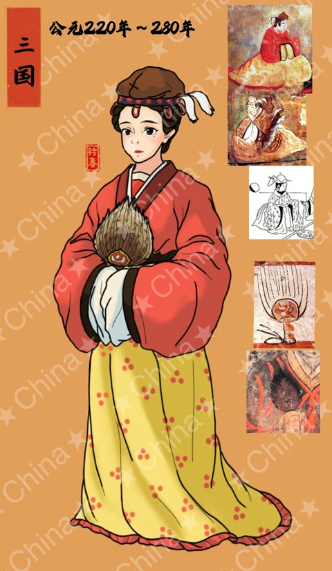 Ancient Chinese Women's Hanfu Attire Illustrations-13