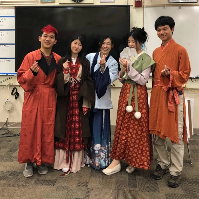 Hanfu Culture Class in California Local Chinese School, March 17-10