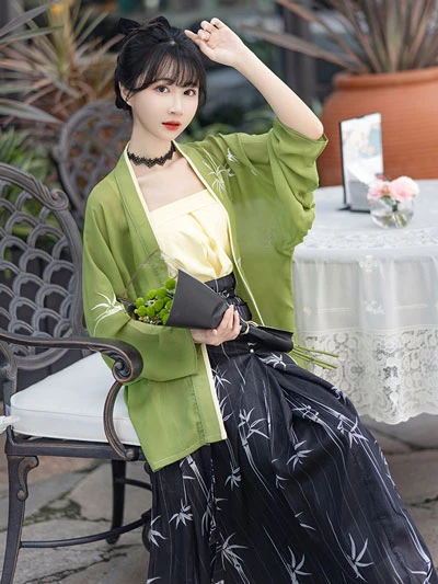 10 Gorgeous Green Hanfu Set for Summer-11