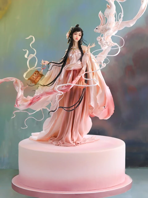 Creative Combination - Chinese Ancient Beauty and Hanfu in Fondant Cakes-33