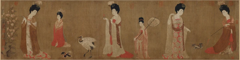 Unveiling Tang Dynasty Fashion Through Court Ladies Adorning Their Hair with Flowers-1