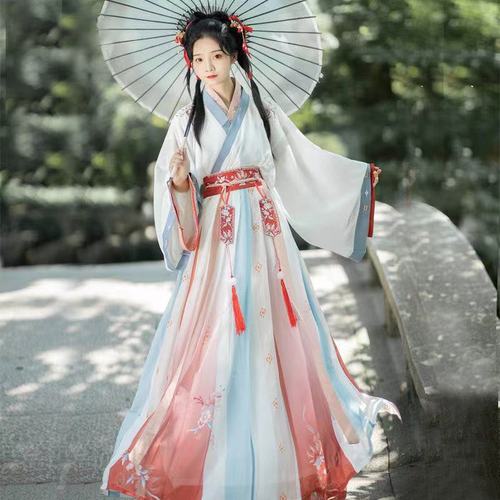 Ancient Style Blue Hanfu Trousers Painting, Ancient Style Hanfu Outfit Recommends Blue Trousers-2