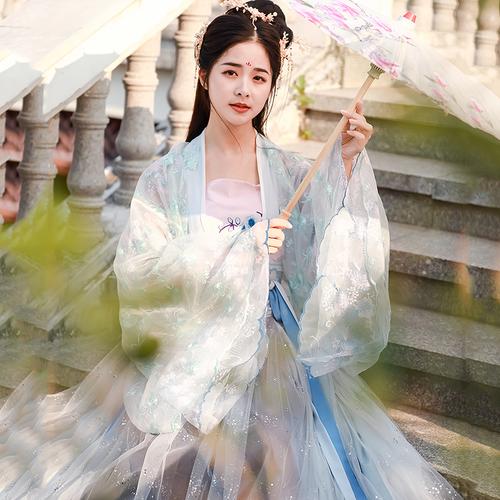 Children's Hanfu Costume for 11-Year-Old Girls, Hanfu Costume from the Qing Dynasty for 11-Year-Old Girls-3