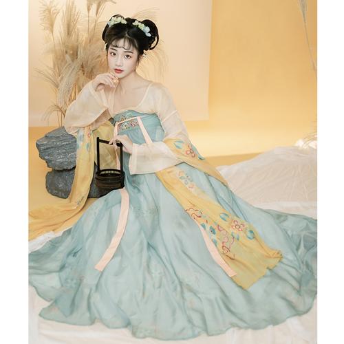 Princess Hanfu Ancient Costume Long Sleeve for Children, Princess Hanfu Ancient Costume for Kids-2