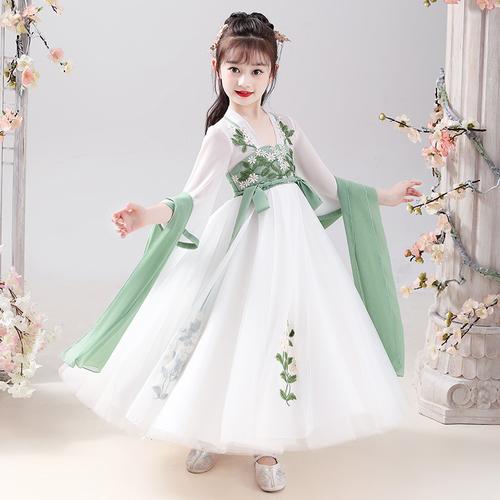 Children’s Traditional Hanfu Winter Clothing – Blue Hat, Girls’ Ancient Costume Hat