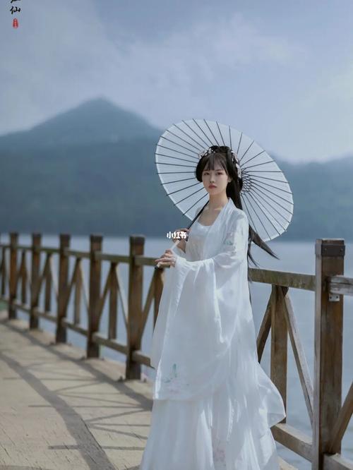 Ancient Style Hanfu Female Avatar with Revealed Face, Ancient Style Real Person Female Avatar in Plain Clothes-2