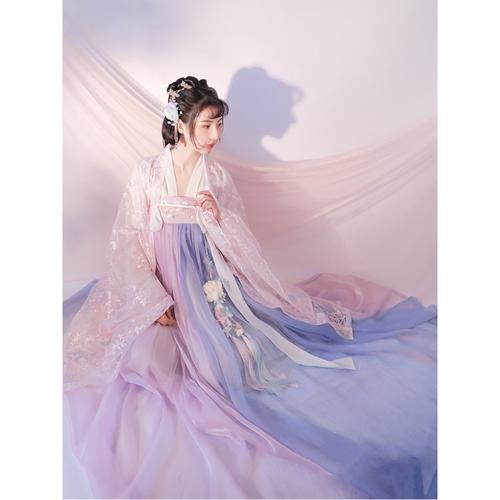 Ancient Hanfu Pink Children's Clothing, Ancient Hanfu Pink Long Dress for Children-2