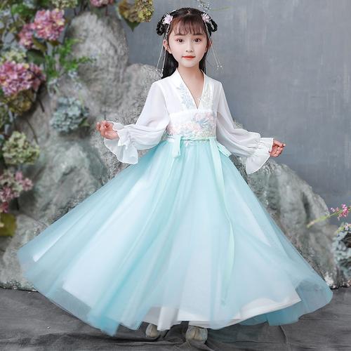 Children's Traditional Hanfu Costumes for Brothers and Sisters Summer Wear, Children's Hanfu Costumes for Summer-1