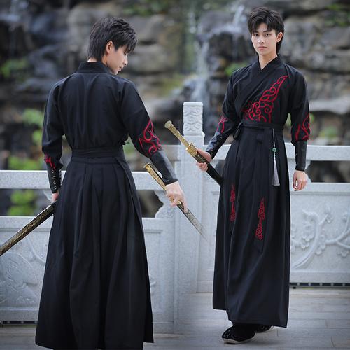 Children's Hanfu in Ancient Style with Black Suits, Outfit for 2-Year-Old Boys in Ancient Style Hanfu-2