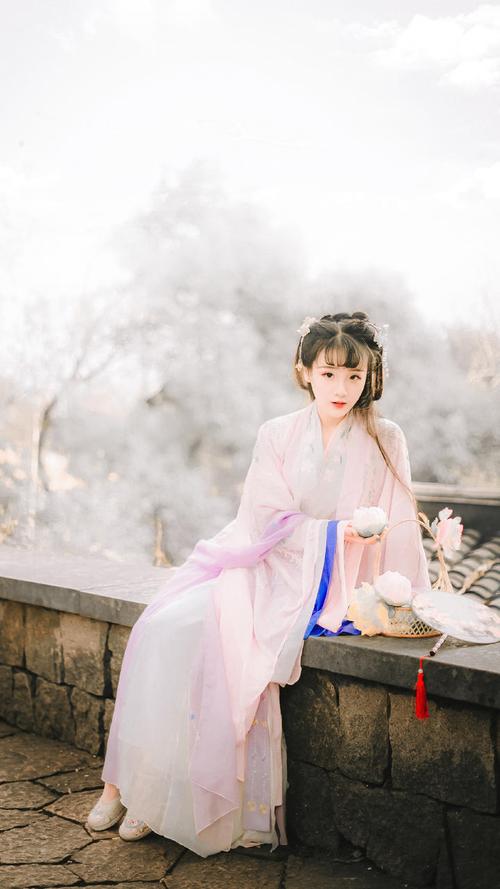 Treasure Blue Hanfu Ancient Costume Street Snap Photo Collection, Ancient Costume Hanfu Street Snap at the Forbidden City-2