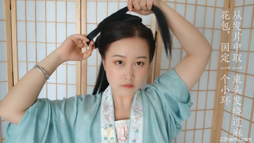 【Hanfu Hairstyle】A Simple and Gentle Hairstyle Tutorial with a Hair Bun-7