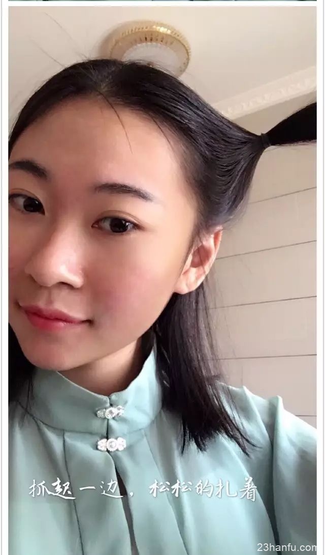 【Hanfu Hairstyle】Simple and Fresh Shoulder-Length Short Hair Tutorial-5