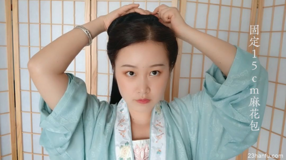 【Hanfu Hairstyle】A Simple and Gentle Hairstyle Tutorial with a Hair Bun-6