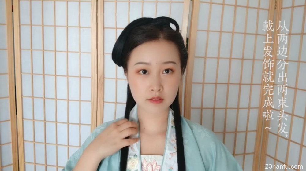 【Hanfu Hairstyle】A Simple and Gentle Hairstyle Tutorial with a Hair Bun-10