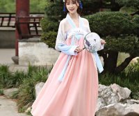 Ancient Style Beauty in Handsome Red Hanfu, Red-Clothed Ancient Style Hanfu Beauty Anime Character