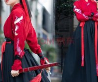 A Girl in Traditional Hanfu Turning Her Head, A Girl in Hanfu