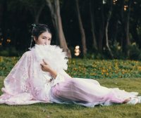 Children’s Traditional Chinese Hanfu in Bright Red, Children’s Traditional Chinese Hanfu in Bright Red Long Dress