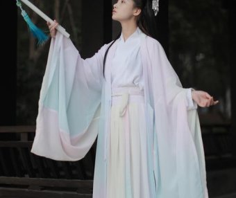 Little Girl’s Hanfu for Autumn and Winter, Ancient Style Hanfu Skirt for Little Girls