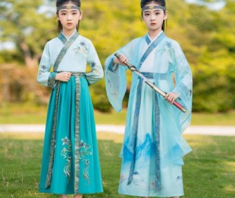 Hanfu in Light Green, Green Series for Men